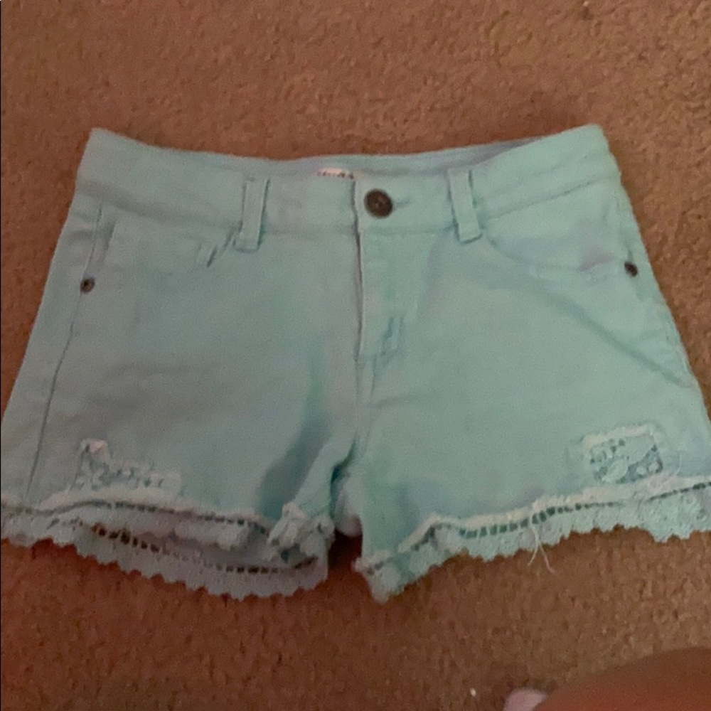 Teal shorts